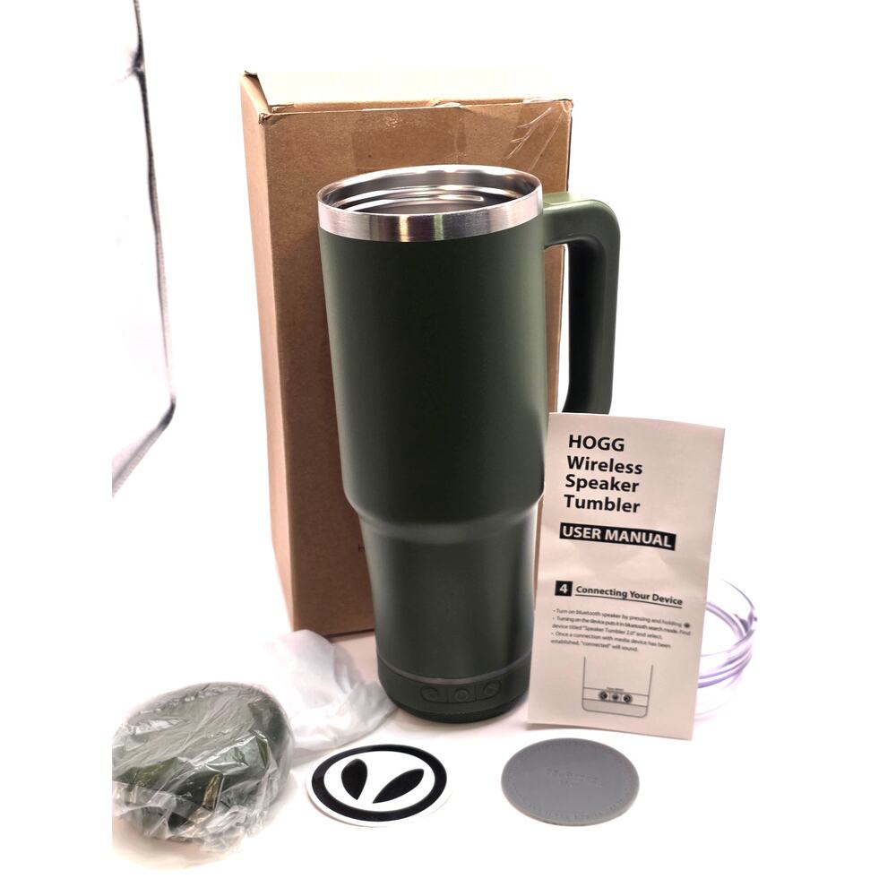 HOGG 30oz Grippy Speaker Tumbler Hunter Green Bluetooth Insulated Travel Mug